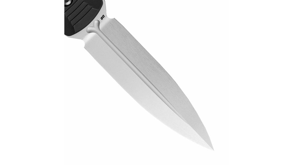 Benchmade Infidel Fixed Blade Knife, Plain Edge Satin Spear Point Blade, 4.52in, Black Anodized Billet Aluminum Handle, 133