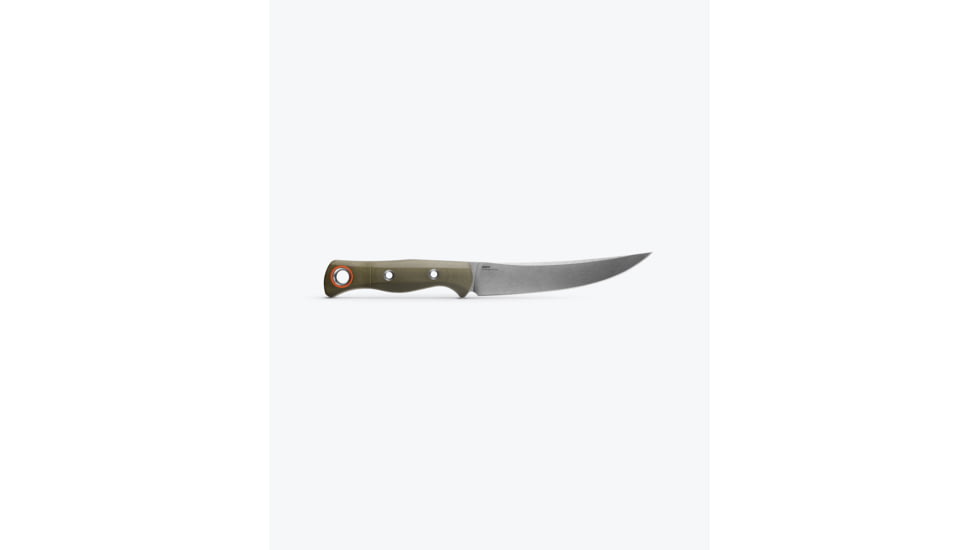 Benchmade Meatcrafter Kitchen Knife, 6.09in, CPM S45VN, Trailing Point Blade, G10, OD Green Handle, 15500-3