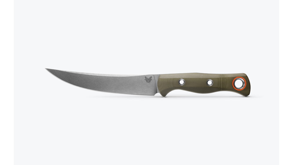 Benchmade Meatcrafter Kitchen Knife, 6.09in, CPM S45VN, Trailing Point Blade, G10, OD Green Handle, 15500-3