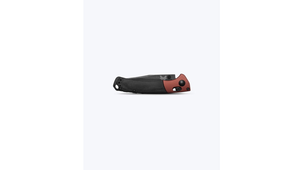 Benchmade Mini Crooked River Folding Knife, 3.4in, CPM MagnaCut Stainless Steel, Clip Point Blade, 6061-T6 Aluminum, Burnt Copper/ Black Handle, 15085BK-04