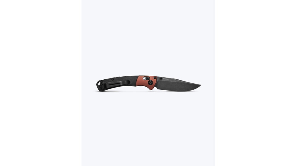 Benchmade Mini Crooked River Folding Knife, 3.4in, CPM MagnaCut Stainless Steel, Clip Point Blade, 6061-T6 Aluminum, Burnt Copper/ Black Handle, 15085BK-04