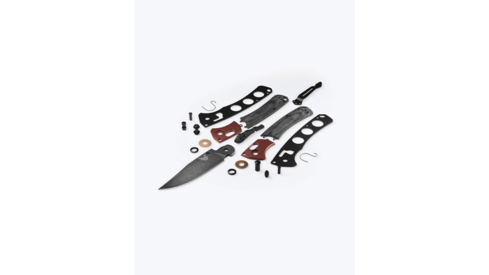 Benchmade Mini Crooked River Folding Knife, 3.4in, CPM MagnaCut Stainless Steel, Clip Point Blade, 6061-T6 Aluminum, Burnt Copper/ Black Handle, 15085BK-04