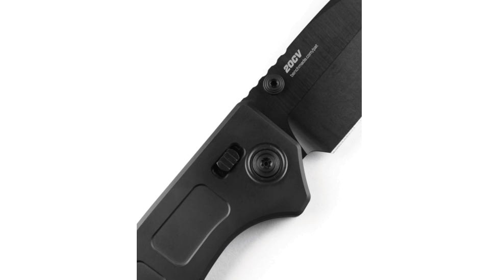 Benchmade Mini Narrows Axis Lock Folding Knife, 2.98 in, DLC CPM-20CV Stainless Steel, Drop Point Blade, 6Al4v Titanium, Black Handle, 743BK-01