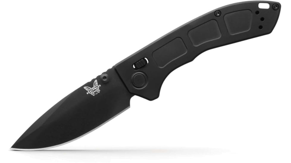 Benchmade Mini Narrows Axis Lock Folding Knife, 2.98 in, DLC CPM-20CV Stainless Steel, Drop Point Blade, 6Al4v Titanium, Black Handle, 743BK-01