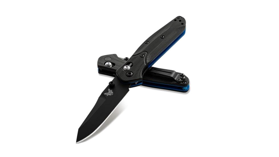 Benchmade Mini Osborne Axis Folding Knife, 2.92in CPM-S30V Stainless Steel Reverse Tanto Blade, Black G10 Handle, 945BK-1