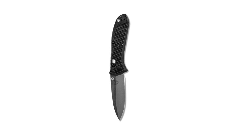 Benchmade Mini Presidio II Folding Knife, 3.2in, Drop Point, Black molded CF-Elite handle, 575-1