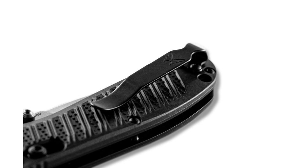 Benchmade Mini Presidio II Folding Knife, 3.2in, Drop Point, Black molded CF-Elite handle, 575-1