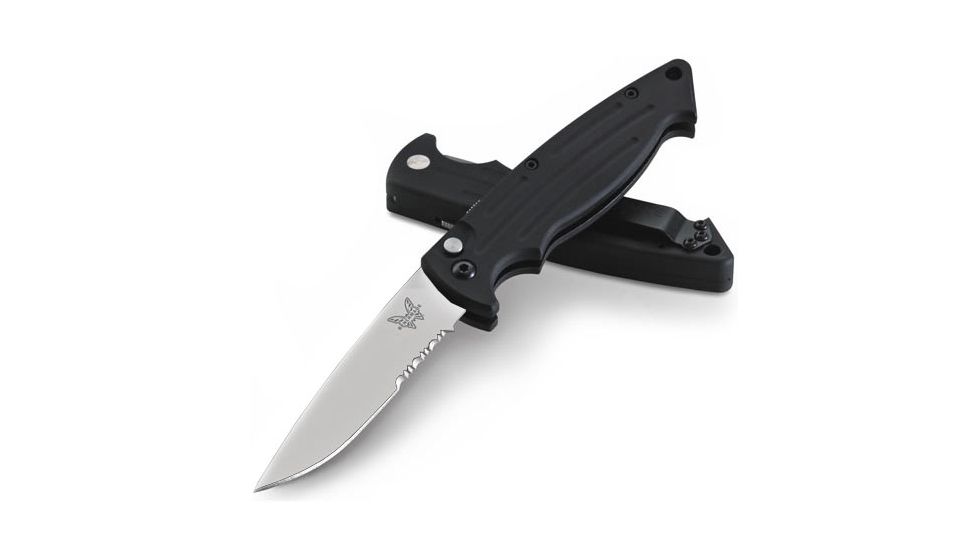 Benchmade Mini-Reflex Auto Folding Knife, Combo Edge, Satin Blade 2550S