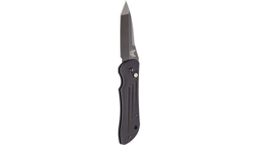 Benchmade Mini Stryker, Auto, Plain Edge, Tanto, Black Blade Knife 9501BK