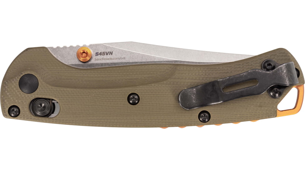 Benchmade Mini Taggedout, Axis Clip Point Knives, OD Green, 15534