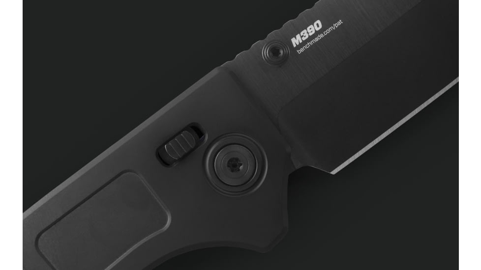 Benchmade Narrows Folding Knife, 3.43in, M390 Stainless Steel, Drop Point Blade, 6Al-4V Titanium, Black Handle, 748BK-01