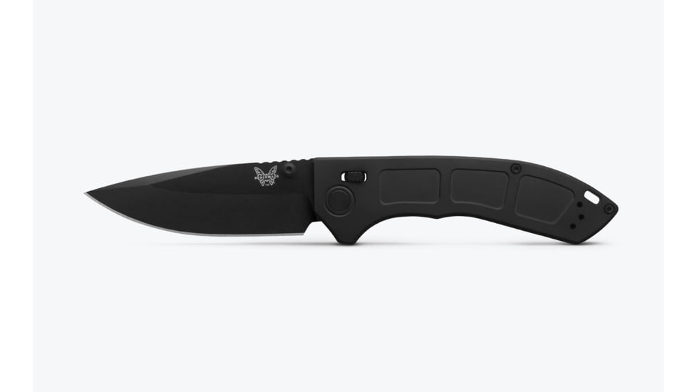 Benchmade Narrows Folding Knife, 3.43in, M390 Stainless Steel, Drop Point Blade, 6Al-4V Titanium, Black Handle, 748BK-01