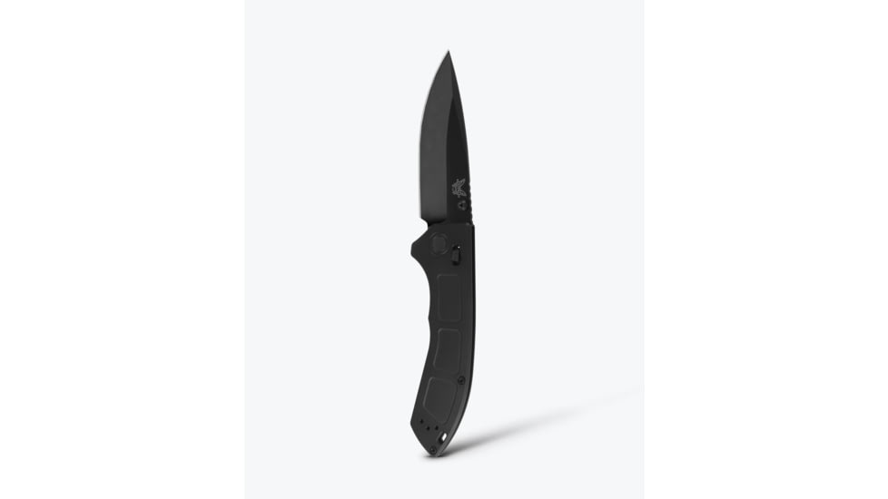 Benchmade Narrows Folding Knife, 3.43in, M390 Stainless Steel, Drop Point Blade, 6Al-4V Titanium, Black Handle, 748BK-01