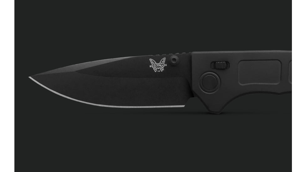 Benchmade Narrows Folding Knife, 3.43in, M390 Stainless Steel, Drop Point Blade, 6Al-4V Titanium, Black Handle, 748BK-01