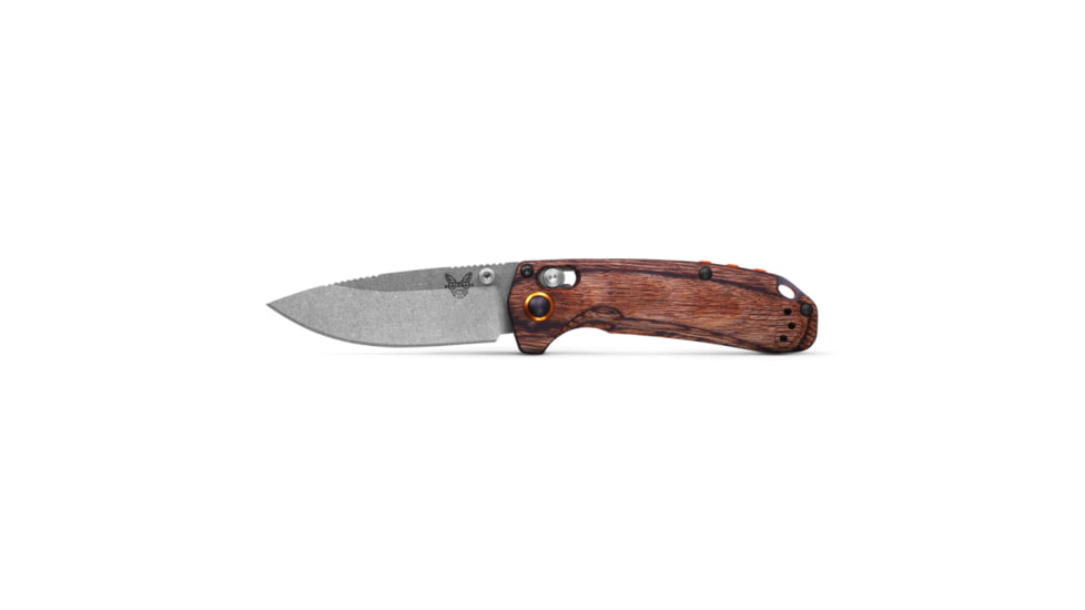 Benchmade North Fork Folding Knife, 2.97in, CPM-S30V Premium Stainless Steel, Drop Point Blade, Wood, Wood Handle, 15032