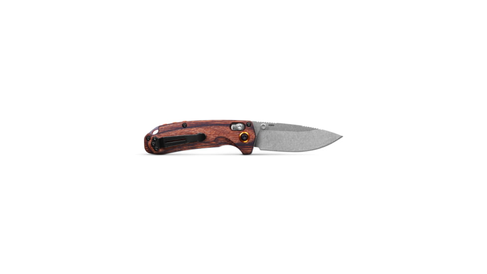 Benchmade North Fork Folding Knife, 2.97in, CPM-S30V Premium Stainless Steel, Drop Point Blade, Wood, Wood Handle, 15032