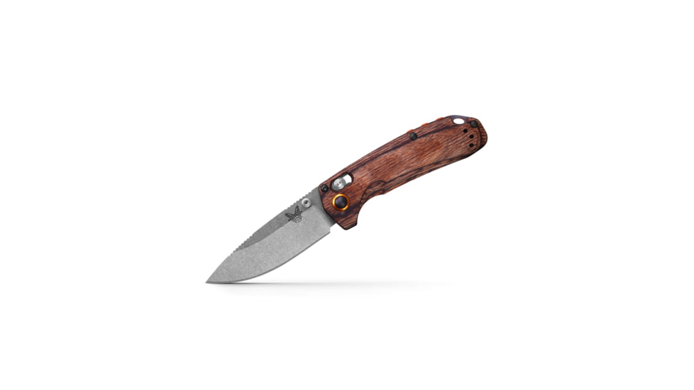 Benchmade North Fork Folding Knife, 2.97in, CPM-S30V Premium Stainless Steel, Drop Point Blade, Wood, Wood Handle, 15032