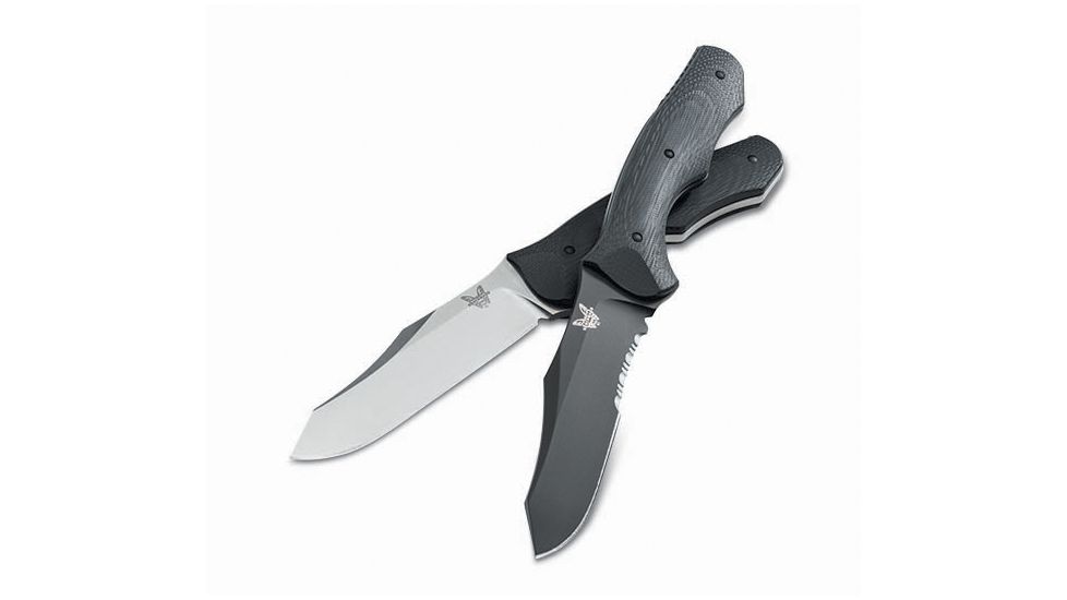 Benchmade Osborne, Fixed Contego, ComboEdge/Satin Finish Blade/ Contoured Black G10 Handle 183S