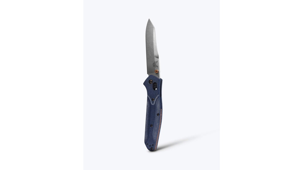 Benchmade Osborne Folding Knife, 3.4in, M390 Steel, Reverse Tanto, Micarta, Blue Denim, 940-04