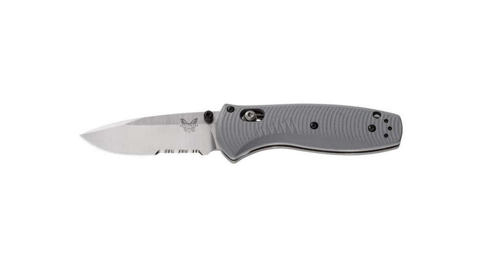 Benchmade Osborne,Mini Barrage,Axs,Asst, Plain Edge Satin Blade, Drop-point, Knife 585S-2