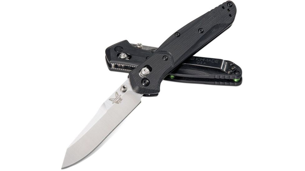 Benchmade Osborne AXIS Folding Knife, 3.4 in, CPM-S30V Stainless Steel, Reverse Tanto Blade, G10, Black Handle, 940-2