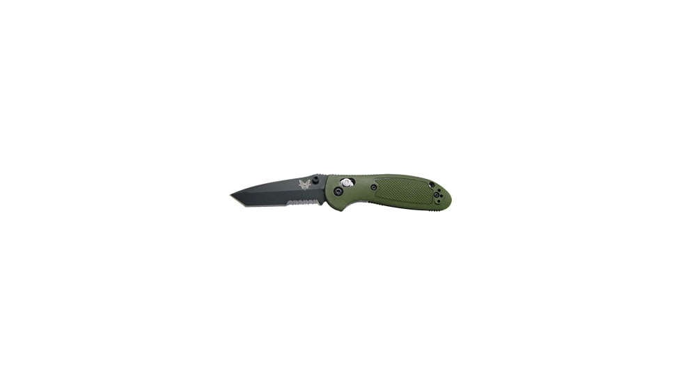 Benchmade 557 Tanto Mini-Griptilian Knife by Pardue Design w/ Combo Edge BK1 Blade &amp; Olive Drab Handle 557SBKOD