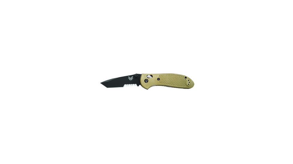 Benchmade 557 Tanto Mini-Griptilian Knife by Pardue Design w/ Combo Edge BK1 Blade &amp; Sand Color Handle 557SBKSN