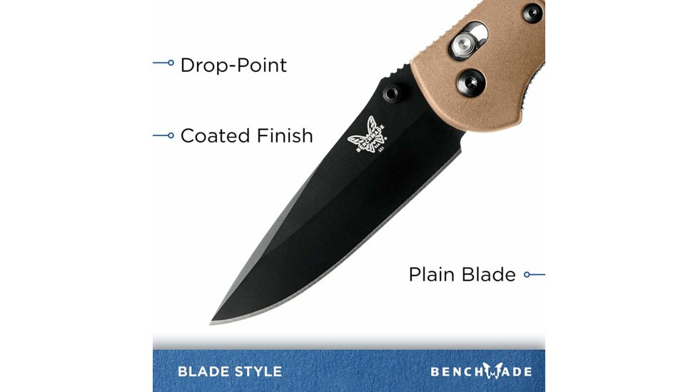 Benchmade Pardue, Drop Point Grip, Axs,Stud Knife 551BKSN-AS