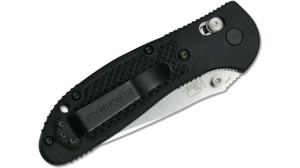 Benchmade Pardue Grip Folding Knife, Axs, Stud, 3.45in, CPM-S30V Stainless Steel, Drop Point Blade, Nylon, Black Handle, 551-S30V