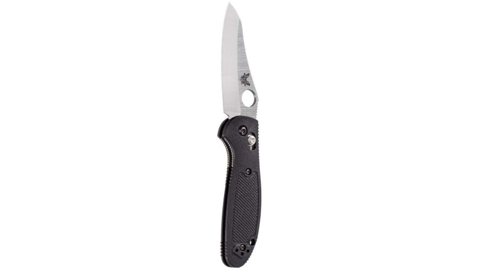 Benchmade Pardue Mini Grip Folding Knife, Axs, Hole, 2.91 in, 154CM, Sheepsfoot, Glass-Filled Nylon, Black, 555-S30V
