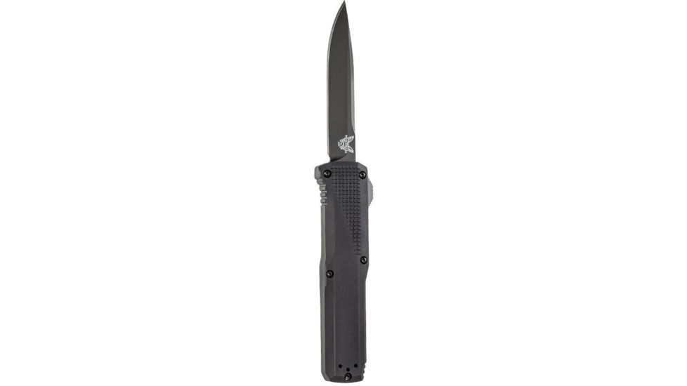 Open Box, Dealer Demo, Benchmade Phaeton OTF Automatic Folding Knife, 3.45in, CPM-S30V, Drop Point, Aluminum, Black, 4600DLC-DMO