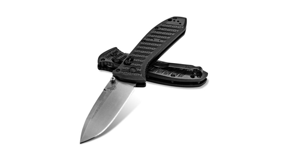 Benchmade Presidio II Folding Knife, 3.72in, CPM-S30V Stainless Steel, Drop Point Blade, molded CF-Elite, Black Handle, 570-1