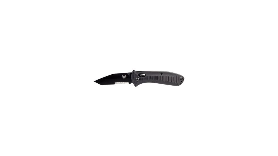 Benchmade Presidio Tanto Folding Knife, Combo Edge, BK Blade 523SBK