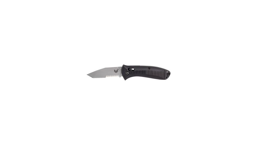 Benchmade Presidio Tanto Folding Knife, Combo Edge, Satin Blade 523S