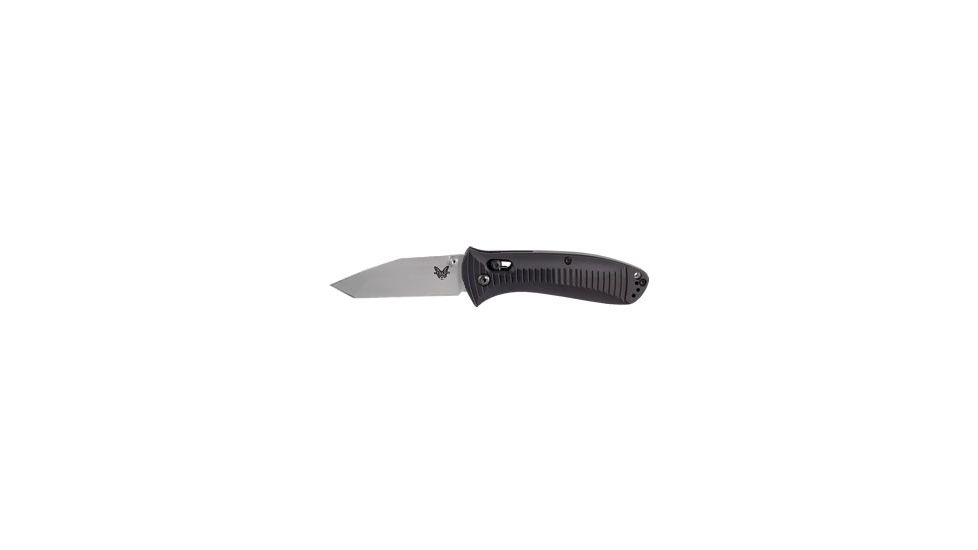 Benchmade Presidio Tanto Folding Knife, Plain Edge, Satin Blade 523