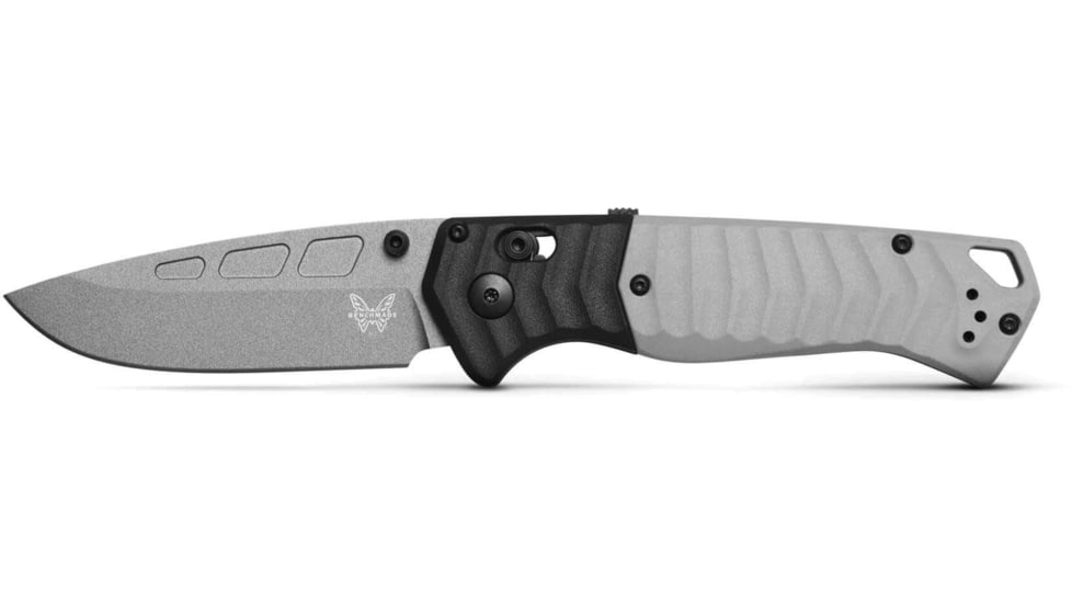 Benchmade Psk Folding Knife, 3.44in, Elmax Stainless Powder Steel, Drop-Point Blade, Grivory, Tempest Gray/ Storm Gray Handle, 593GY-02