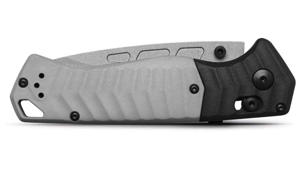 Benchmade Psk Folding Knife, 3.44in, Elmax Stainless Powder Steel, Drop-Point Blade, Grivory, Tempest Gray/ Storm Gray Handle, 593GY-02