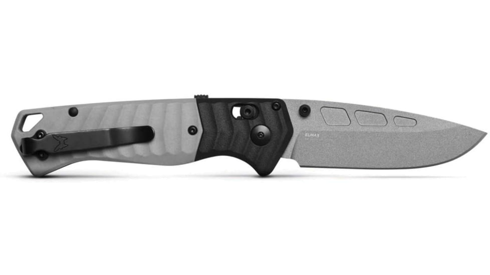 Benchmade Psk Folding Knife, 3.44in, Elmax Stainless Powder Steel, Drop-Point Blade, Grivory, Tempest Gray/ Storm Gray Handle, 593GY-02