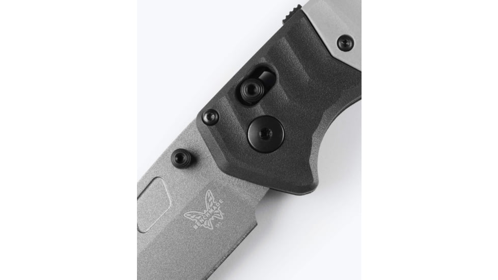 Benchmade Psk Folding Knife, 3.44in, Elmax Stainless Powder Steel, Drop-Point Blade, Grivory, Tempest Gray/ Storm Gray Handle, 593GY-02