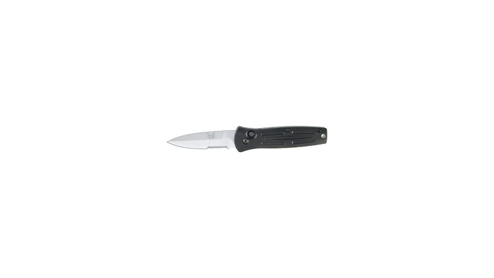 Benchmade 3550 Push Button Knife, Combo Edge, Satin Blade 3550S