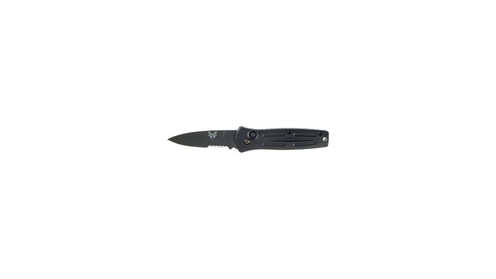 Benchmade 3550 Push Button Knife, Combo Edge, BK Blade 3550SBK
