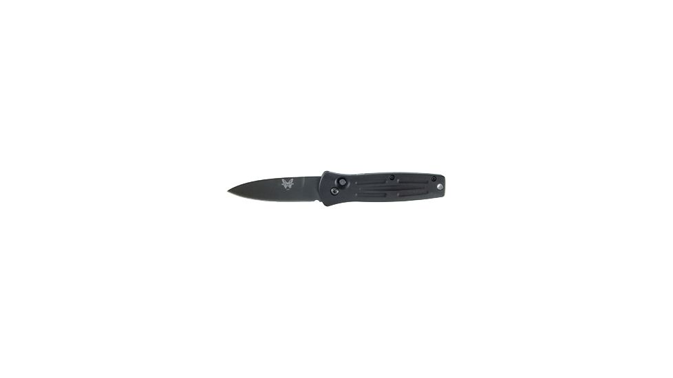 Benchmade 3550 Push Button Knife, Plain Edge, BK Blade 3550BK