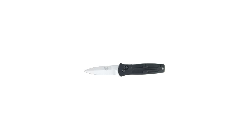 Benchmade 3550 Push Button Knife, Plain Edge, Satin Blade 3550