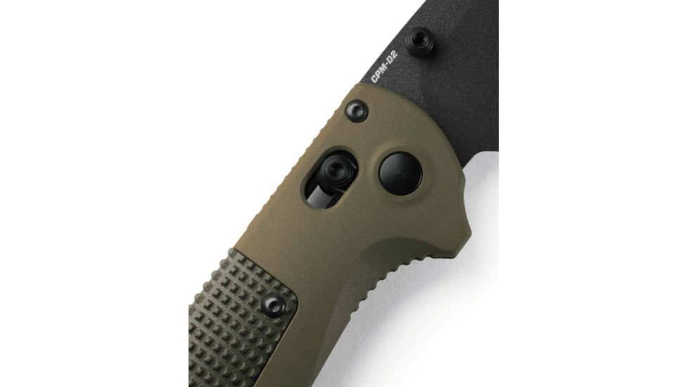 Benchmade Redoubt Axis Tanto Knives Folding Knife, 3.53 in, CPM-D2 Steel, Drop Point, Grivory, Ranger Green, 431BK-1