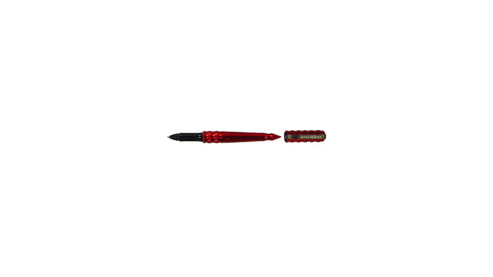 Benchmade 1100 Series Tactical Pen, Red Aluminum Body, Black Grip, Black Ink 1100-8