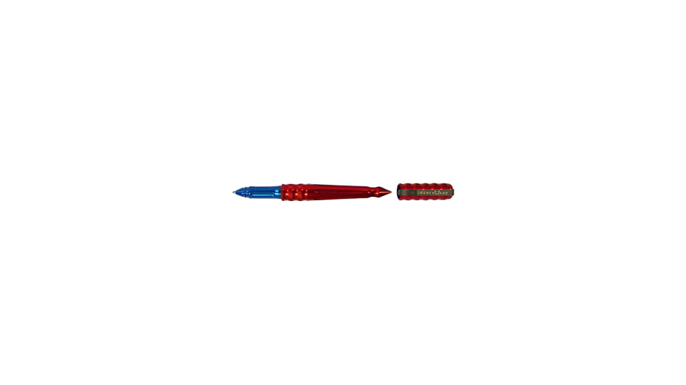 Benchmade 1100 Series Tactical Pen, Red Aluminum Body, Blue Grip, Blue Ink 1100-7