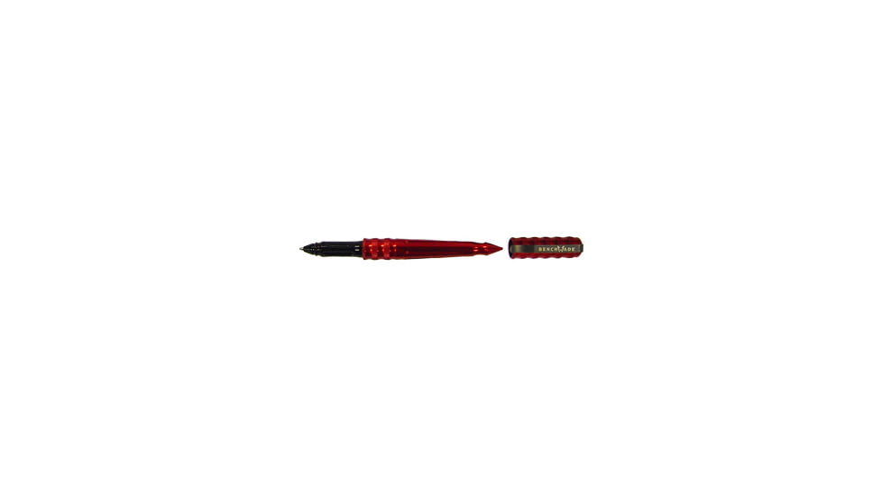Benchmade 1100 Series Tactical Pen, Red Aluminum Body, Black Grip, Black Ink 1100-8