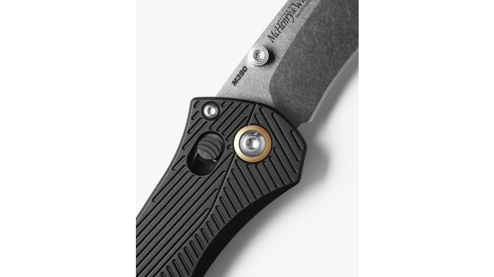 Benchmade Seven Ten Folding Knife, 4in, CPM MagnaCut Stainless Steel, Recurve Drop-Point, 6061-T6 Aluminum, Black, 710-25