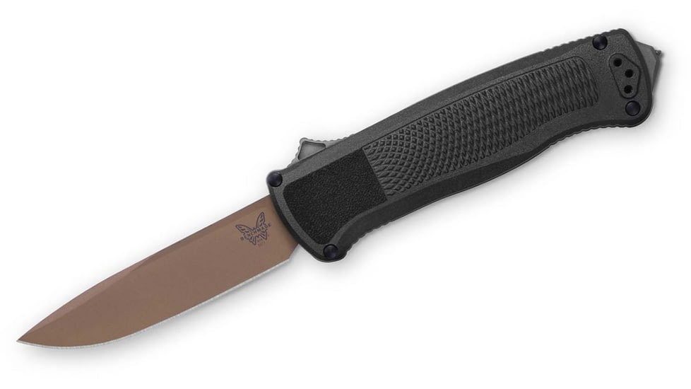 Benchmade Shootout CF-Elite Automatic Folding Knife, 3.49in, CPM-Cru-Wear, Drop Point Blade, CF-Elite Black Handle, 5371FE