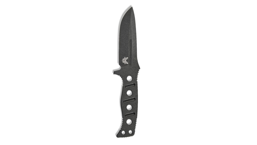 Benchmade Sibert Adamas Chord Fixed Blade Knife, 4.2in CPM-CruWear Steel Drop Point Black Coated Blade, Steel Handle, 375BK-1